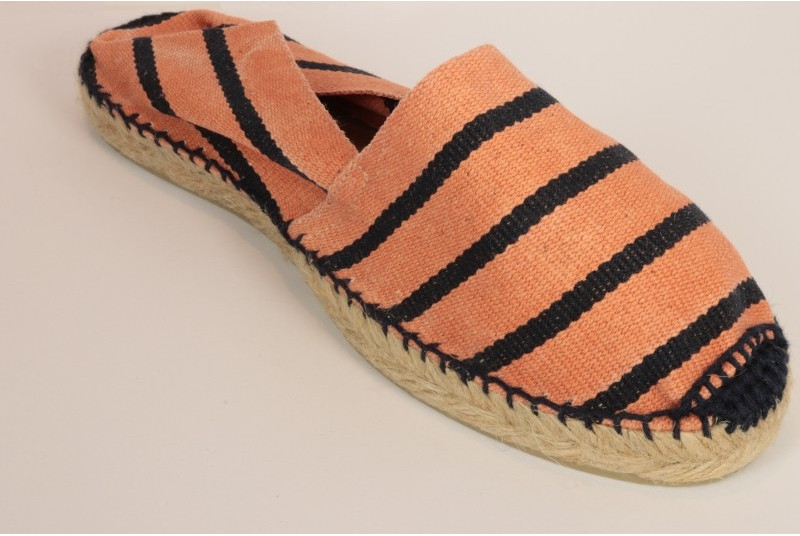 Espadrille rayée en coton délavé