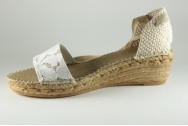 Espadrille femme dentelle à lacet