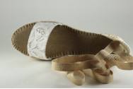 Espadrille femme dentelle à lacet