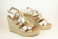 Espadrille sandale façon spartiate en cuir