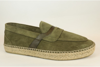 Espadrille homme mocassin bi-matière