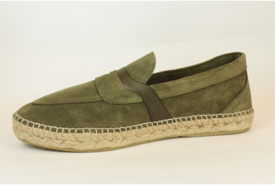 Espadrille homme mocassin bi-matière