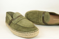 Espadrille homme mocassin bi-matière