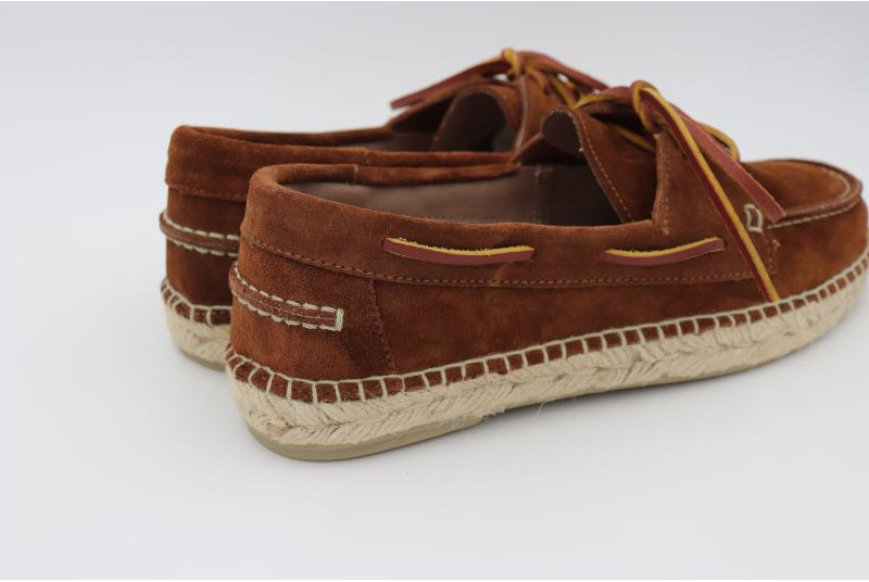 Espadrille homme bateau marron chocolat