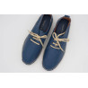 Espadrille homme derbies en cuir bleu