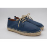 Espadrille homme derbies en cuir bleu